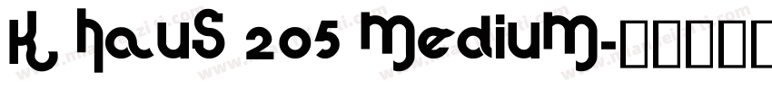 K haus 205 Medium字体转换